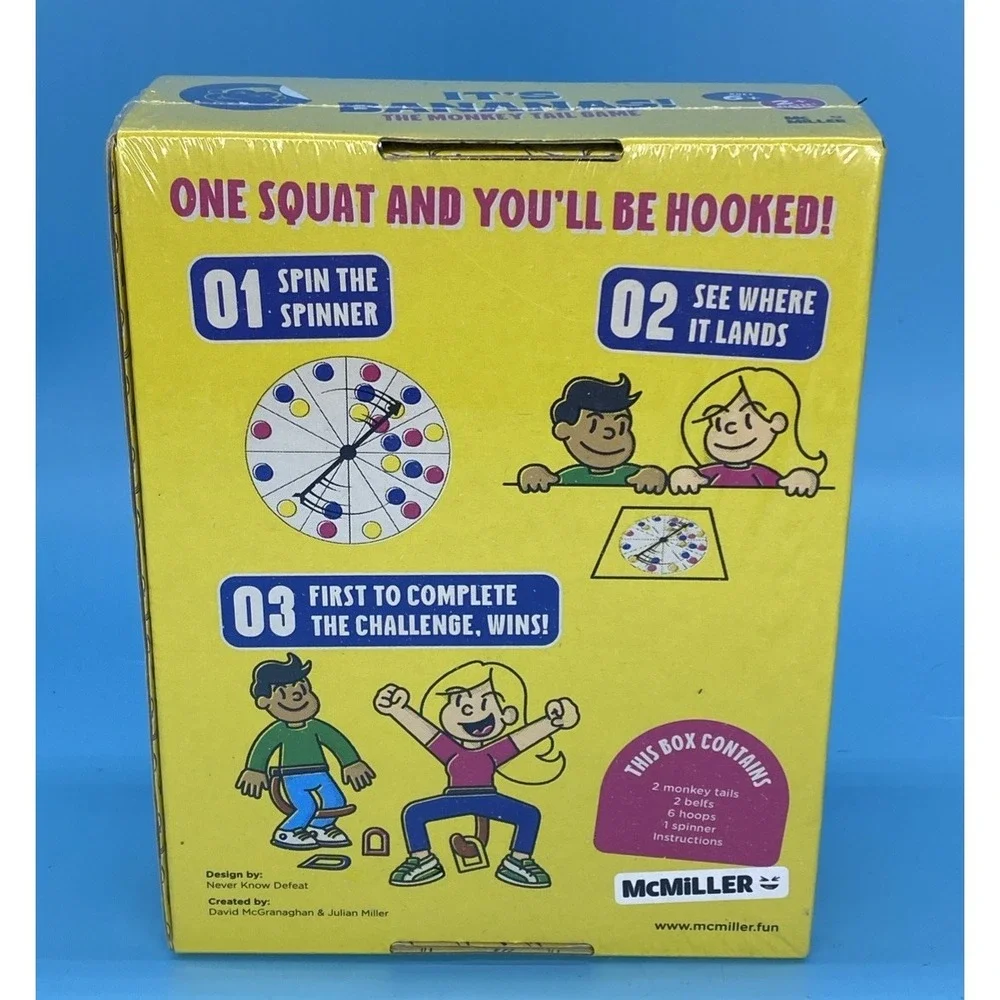 It's Bananas The Monkey Tail Game for Kids and Tipsy Adults, Family Fun New